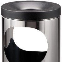 Luxury shiny stainless steel ashtray bin to place 19 litres