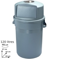 Maxipush 120-litre bin with flap