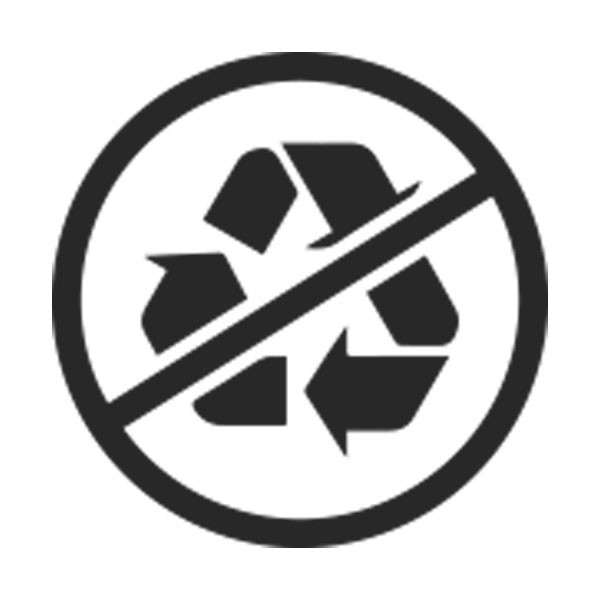 Ikone Nicht Recycelbar (schwarz)